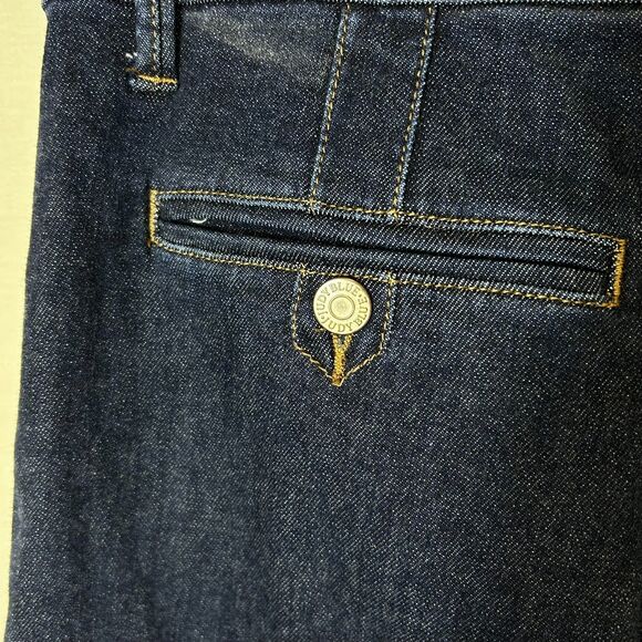 Judy Blue High Waist Dark Wash Tummy Control Wide Leg Crop Jeans Size 13/31 - Picture 10 of 14